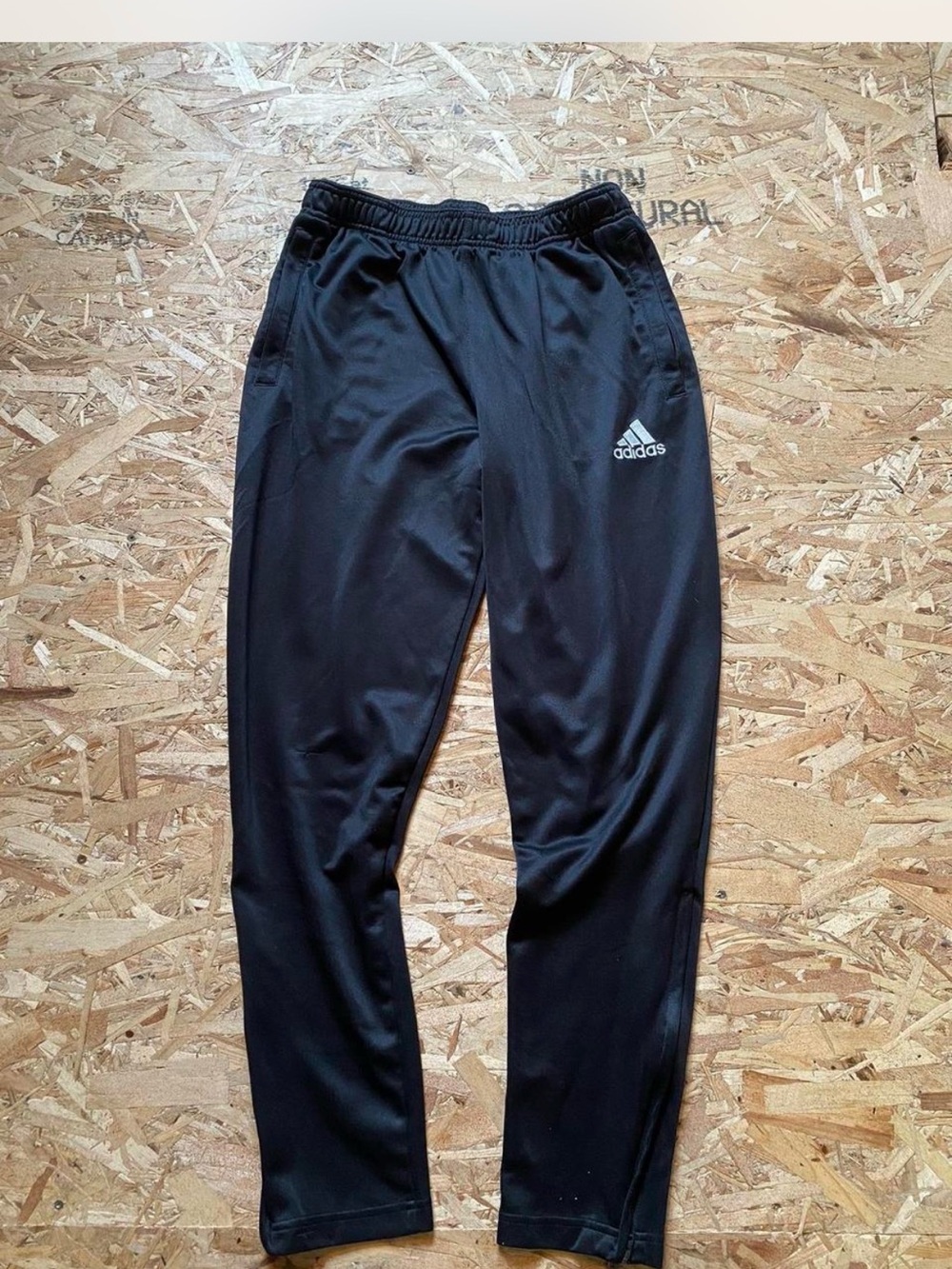 adidas Black Kids Performance Joggers with White Logo
